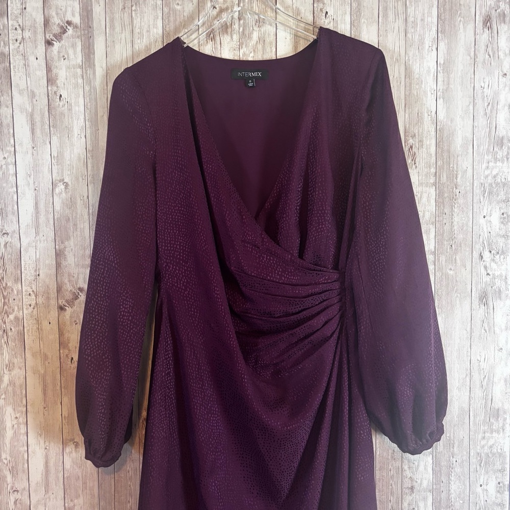 Intermix Nadia Silk Jacquard Midi Dress - Picture 4 of 10